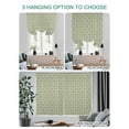 thumbnail image 4 of Sage Green Tie Up Curtains for Windows 45 Inch Length Balloon Curtains Kitchen Adjustable Balloon Window Shade Geometric Flower Leaf Diamond Plaid Retro Tie Up Valance Bathroom Curtain Window 52"x45", 4 of 6