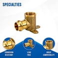 thumbnail image 3 of Propress Drop Ear Elbow - Pex 1/2" x 1/2" Female NPT Drop-ear Elbow -Copper Pro press Fitting - Copper Drop Ear Elbow - Solution for Quick Plumbing Installations (Pack of 20), 3 of 5