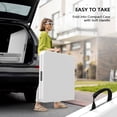 thumbnail image 6 of 6 Foot Plastic Folding Table Portable Long Table for Indoor Outdoor Use Rectangular with Carrying Handle, Smooth HDPE Tabletop, White, 6 of 6