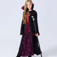 thumbnail image 6 of Zwiiyzr 4-12 Years Toddler Kids Girl Princess Dress Christmas Festival Girls Medieval Style Court Attire Witch Sorceress Party Clothing Dress Black, 6 of 9