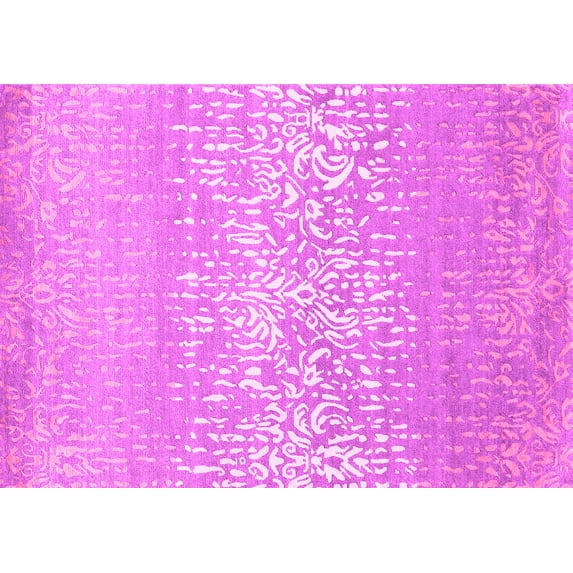 Ahgly Company Indoor Rectangle Abstract Pink Contemporary Area Rugs, 2' x 5'