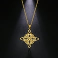 thumbnail image 2 of TEAMER Stainless Steel Witchcraft Witch Knot Geometry Long Chain Necklace for Men Women, 2 of 4
