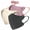 Black；Khaki；Purple, variant on 60pcs 3D Stereo KN95 Face Mask Color Mixing 4 Layer Cup Dust Safety Masks Filter Efficiency≥95% Breathable Elastic Ear Loops Masks，Black/Khaki/Pink