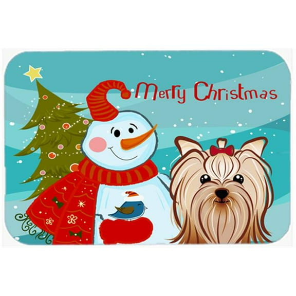 Carolines Treasures  Snowman With Yorkie Yorkishire Terrier Mouse Pad
