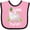 Pink and Black, variant on Inktastic St. Patrick's Day Llama Be Irish with Green Shamrocks Boys or Girls Baby Bib