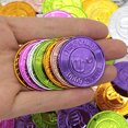 thumbnail image 1 of 100 Piezas Coloridas Monedas de Plástico para Pulgar, Pretender Play School Teacher Reward Pemalin Pemalin, 1 of 2