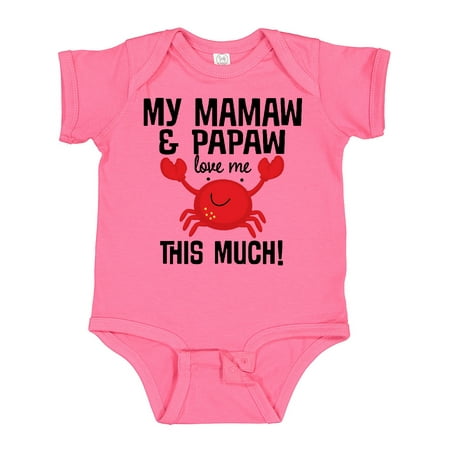 

Inktastic Mamaw Papaw Love Me Gift Baby Boy or Baby Girl Bodysuit