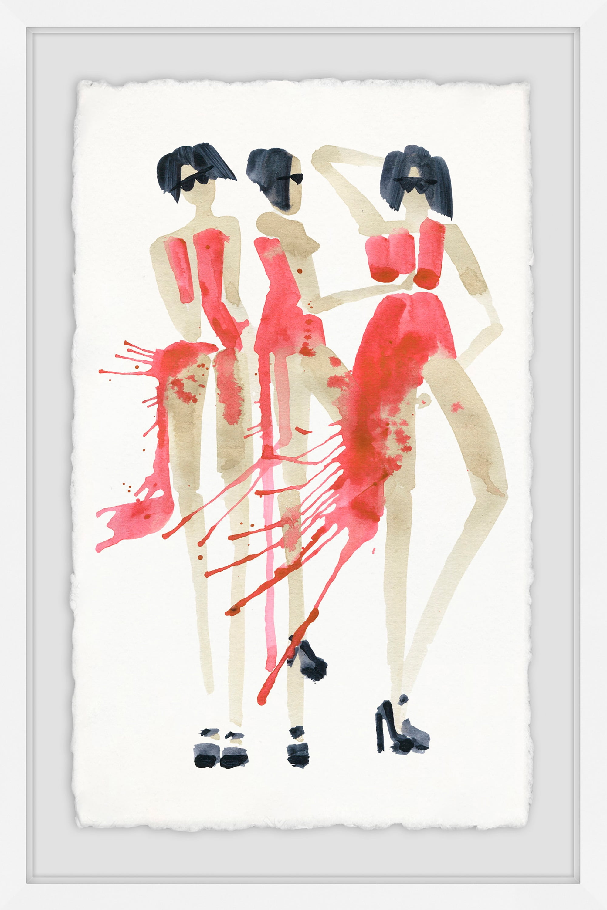 Vogue Rouge II Framed Painting Print