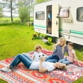 thumbnail image 6 of 71x87in Aztec Orange Sandproof Beach Blanket for Outdoor Picnic Mat, 6 of 7