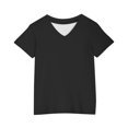thumbnail image 4 of Girls Shirts Short Sleeve V-Neck T Shirts Soft Basic Tees Kids Tshirts Girls Boys Clothes Summer Tops T-Shirt 3-14 Years, 4 of 4