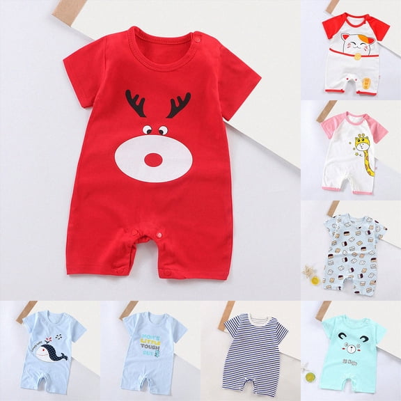 XZNPDUCQ Preemie 12-18 Months One-Piece Baby Suits All Cotton Hayi Infant And Toddler Crawling Clothes Newborn Baby Bags A73-Pink