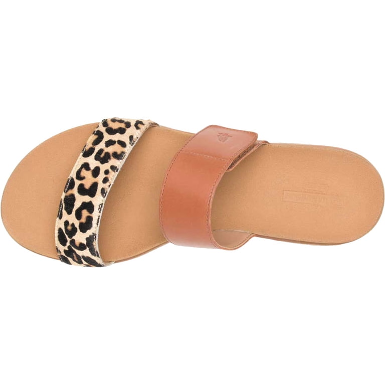Hush Puppies Women's Samira Slide Sandal - Padded Leather Mule With Cross Strap