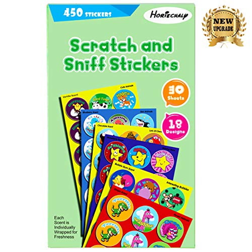 HORIECHALY Scratch and Sniff Stickers, 450 Stickers & 30 Sheets 6