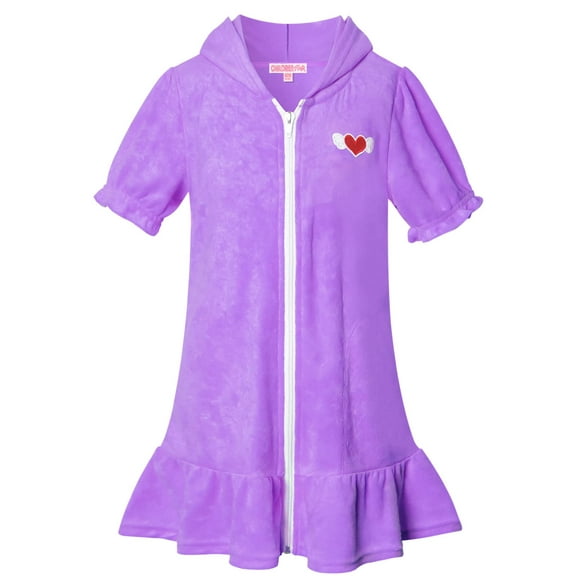 cHILDRENSTAR Purple cover up for girls Terry Beach Swimsuit cover-Up,Size 10 11