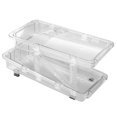 thumbnail image 2 of 2 dispensadores de latas de refresco para refrigerador, 2 capas, ajustable, soporte de bebidas transparente, organizador de bebidas para despensa, gabinete, encimera, 2 of 5