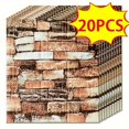 thumbnail image 1 of 20/30/40//50pcs 3D Wall Tile Sticker, Foam Brick Self-Adhesive Anti-Collision Sticker,, 1 of 5