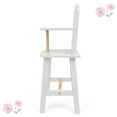 thumbnail image 4 of 509 Crew: Little Flora - Wooden Doll Highchair - Flower-White-Pink, Feeding Station, Doll & Stuffed Animals Accessory, Pretend Play Toy, Kid 3+, 4 of 8