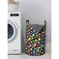 thumbnail image 3 of Colorful Laundry Bag, Colorful Stars Pattern Celebration Theme Disco and Nightclubs Jolly Fun, Hamper Basket with Handles Drawstring Closure for Laundromats, 13" x 19", Multicolor, by Ambesonne, 3 of 4