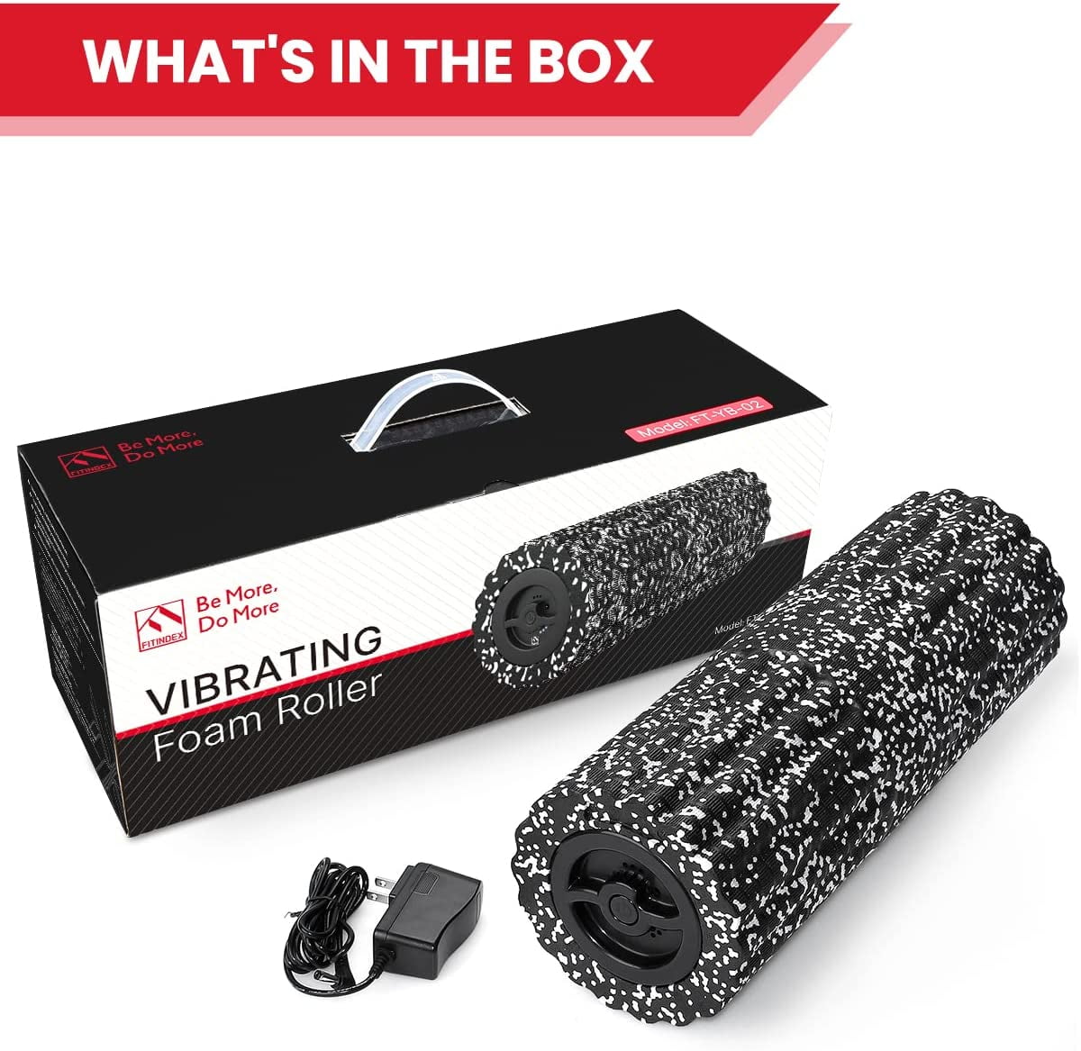 Vibrating Foam Roller for Muscle Deep Tissue, Back Pain Relief, Leg Foot Neck Massager, Exercise, Pilates, Muscle Recovery, Physical Therapy, 4-Speed, Rechargeable