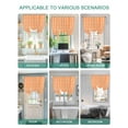 thumbnail image 5 of Orange Tie Up Curtains for Windows 63 Inch Length Balloon Curtains Kitchen Adjustable Balloon Window Shade Country French Rustic Buffalo Plaid Modern Art Tie Up Bathroom Curtain Window 42"x63", 5 of 6