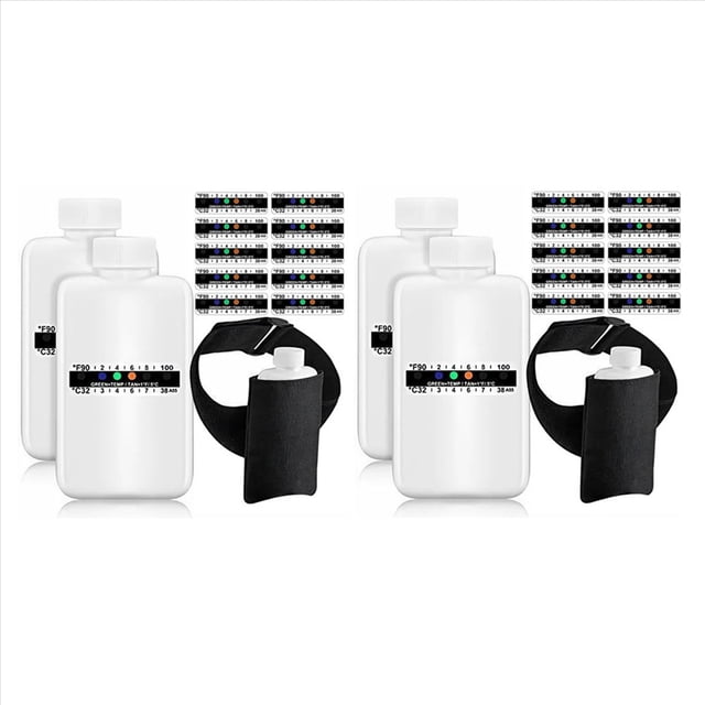 28 Kits Completos de Prueba de Orina, 2 VacíAs PortáTiles, 10 Tiras de Prueba Adhesivas Sensibles A la Temperatura y Bolsa de Aislamiento