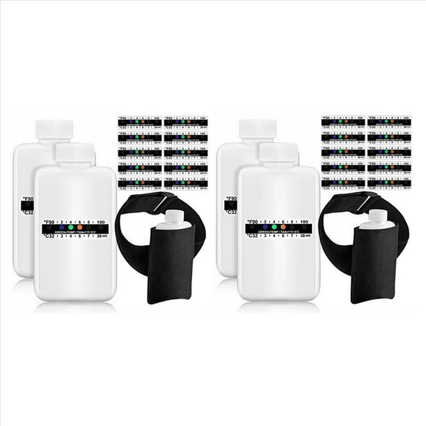 28 Kits Completos de Prueba de Orina, 2 VacíAs PortáTiles, 10 Tiras de Prueba Adhesivas Sensibles A la Temperatura y Bolsa de Aislamiento