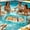 Blue#142, variant on Inflatable Floating Pool Ice Bar 49.6x25.6in Transparent Blue PVC Drink Holder Rectangular Serving Tray Cooler for Summer Party Supplies