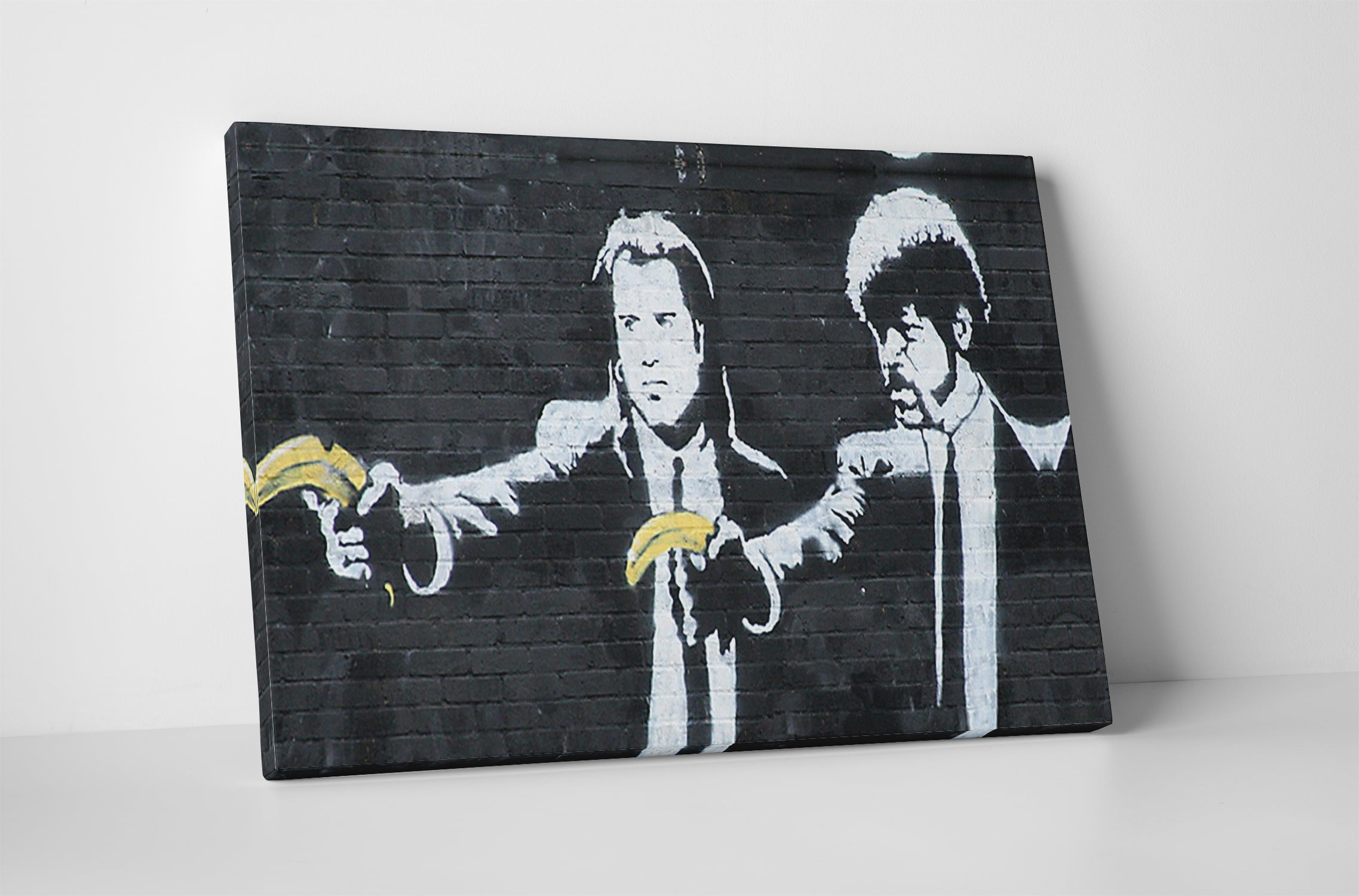Archival Canvas Print 30" x 20" Banksy Pulp Fiction Bananas 