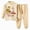 H154-Beige, variant on Infant Toddler Girl Fall Winter 2Pcs Clothes Outfits Long Sleeve Round Neck Sweatshirt and High WaistPants Set(Beige,18-24 M)