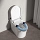 thumbnail image 4 of Funda de asiento de inodoro bordada modelo con cremallera | Poliéster lavable suave | Azul | 43x37cm | Cojín Four Seasons cómodo e higiénico | Fácil de instalar, duradero, se adapta a la mayoría de, 4 of 6