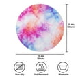 thumbnail image 3 of 15.4" Round Placemat Set of 1 Polyester Fabric Place Mats Non-Slip Dining Kitchen Table Mats for Kitchen Party Decor Pink and Blue Tie-dye Pattern, 3 of 5