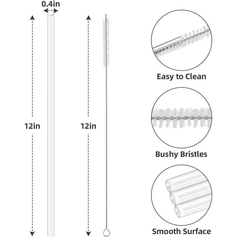 Straw Cleaner Brush for Stanley, 6Pcs Extra Long Straw Cleaner Brush for  40/30/20 oz Stanley Tumbler,12 Inch Long 10 mm Wide Drinking Straw Cleaning