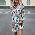 thumbnail image 5 of Lilgiuy Trendyable Women's Casual Spring/summer V-neck Long Sleeved Printed Dress for for Outdoor Activities, 5 of 5