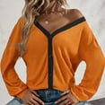 thumbnail image 4 of YFPWM Fall Sweaters for Women 2042 Cropped Autumn Sweater Button Down Denim Jacket Sherpa Fleece Jacket Fashion Autumn and Winter Warm Jackets Hiking Travel Jackets Open Front Long Cardigan, 4 of 9