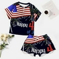 thumbnail image 4 of 4th of July 2 Pack Women’s Pajama Set Print Sleepwear And Shorts Y2k Loungewear Sets S-5XL, 4 of 7