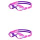 thumbnail image 4 of Gafas de natación Toystoory con hebilla ajustable Protección antivaho y UV para niños PC Rosa Púrpura Rosado morado 2Conjunto, 4 of 6