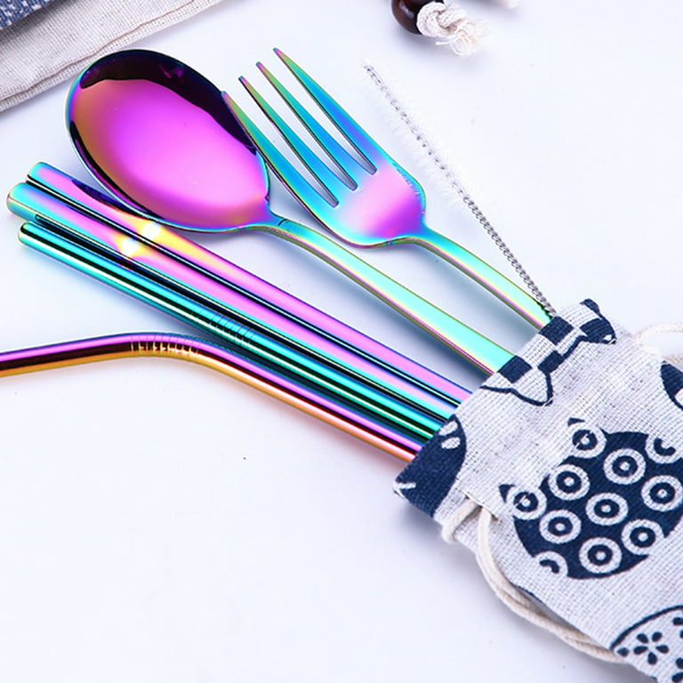 Multi-color Washable Square Lunch Box With Spoon And Fork