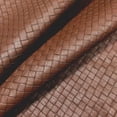 thumbnail image 3 of Embossed Faux Leather Basketweave, Woven Vinyl, Craft, DIY, and Upholstery Pleather Fabric by The Yard (Brown), 3 of 7