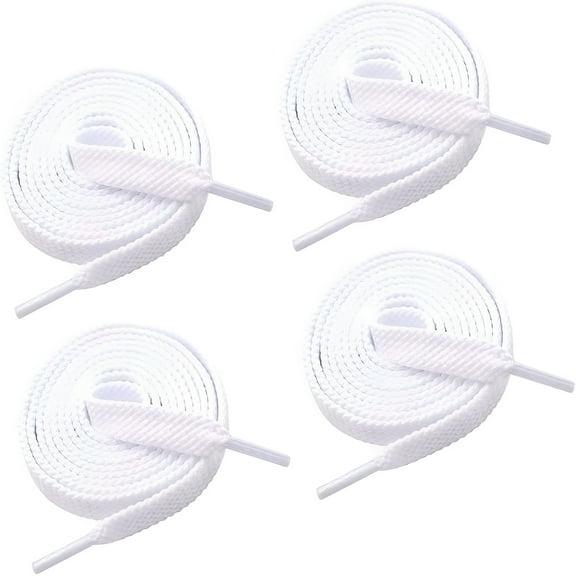 VANIDO Double Layer Shoe Laces for Sneakers, 5/16" Flat Shoelaces - 2 Pairs