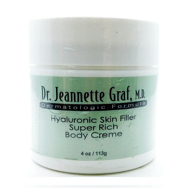verrader geestelijke gezondheid Nietje Dr. Jeannette Graf Hyaluronic Skin Filler Super Rich Body Creme 4 Oz. -  Walmart.com