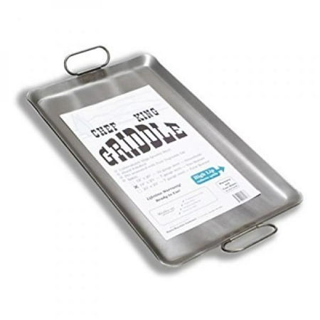 Chef King 7 Gauge Steel Griddle, 14 Inch x 23 Inch