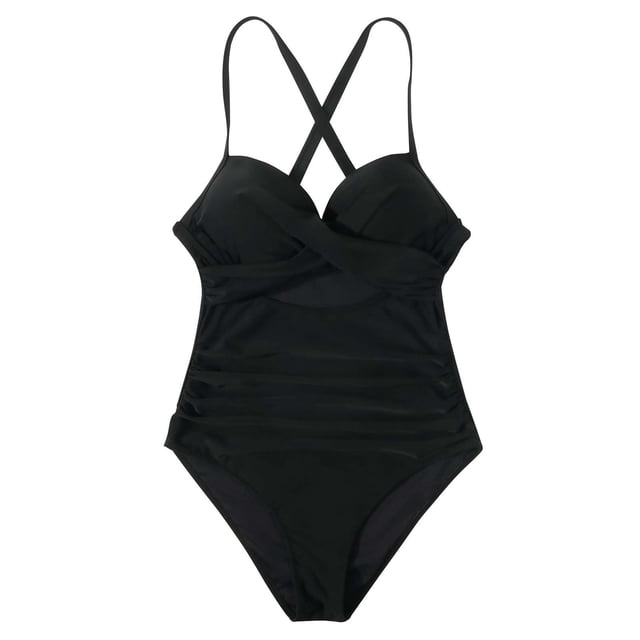 WILLBEST Traje de Baño para Mujer, Monokini, Traje de Baño para Mujer, Traje de Baño de Cintura Alta, Traje de Baño Cruzado, Trajes de Baño Push-Up