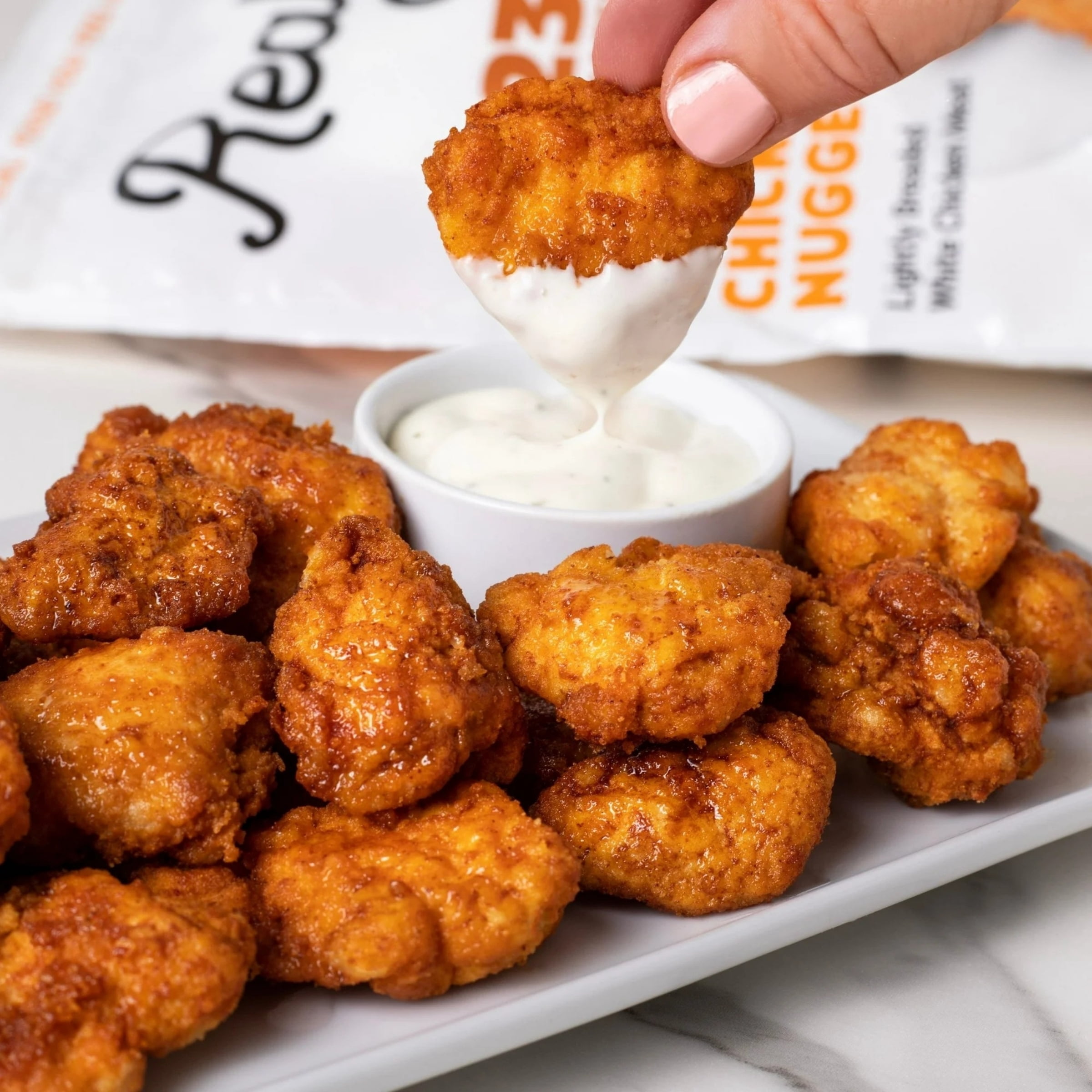 Realgood Foods Co. Lightly Breaded Chicken Breast Nuggets, 36 oz Bag (Frozen)