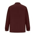 thumbnail image 5 of DPTALR Men's Casual Business Fashion Solid Color Button-Down Long Sleeve Workwear Shirt,Wine,XXL, 5 of 6