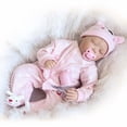 thumbnail image 1 of GoDecor 22" Silicone Newborn Reborn Baby dolls With Clothes, 1 of 7