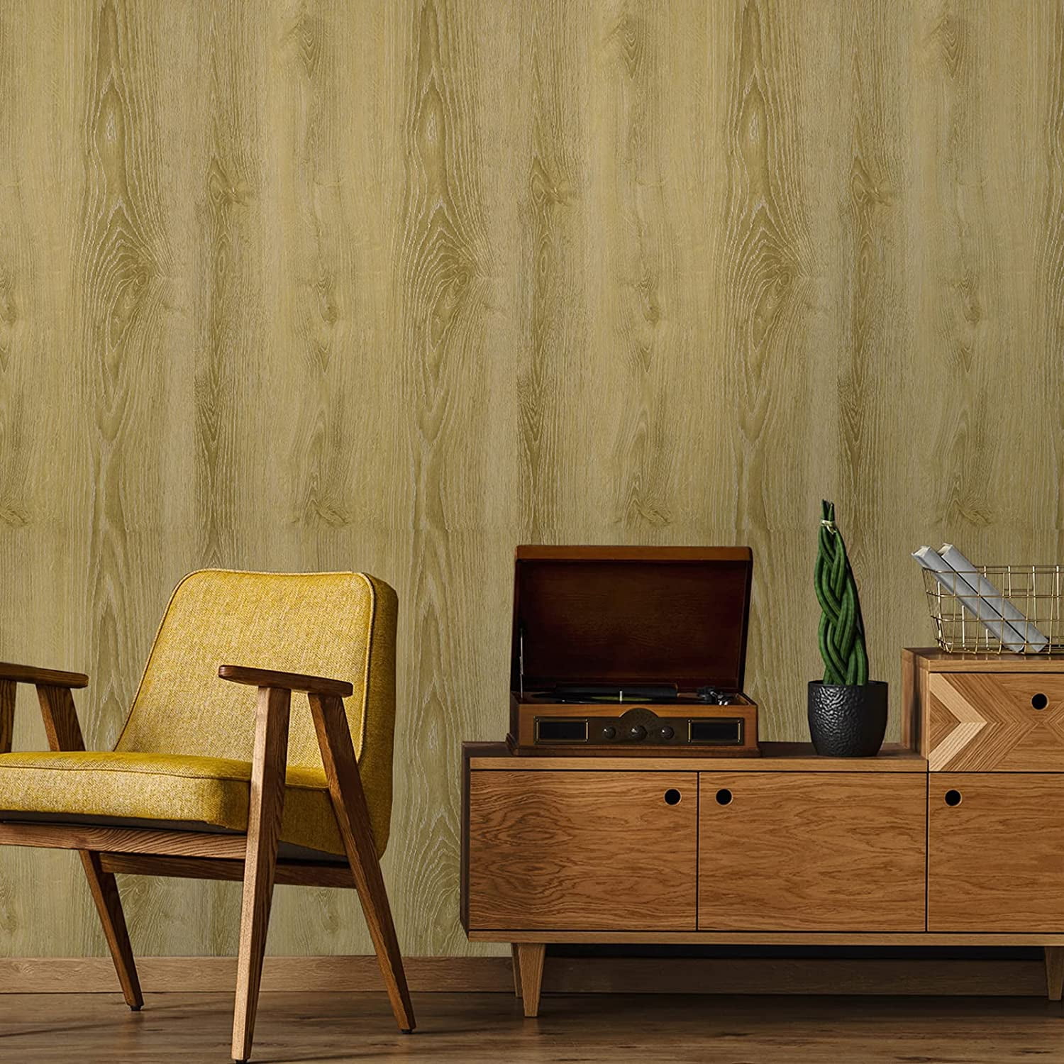 VEELIKE 15.7''x354'' Peel and Stick Wood Wallpaper Self Adhesive Wood Grain Contact Paper for Countertops Waterproof Removable Wood Vinyl Wallpaper for Kitchen Walls Cabinets Shelf Door Furniture