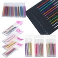 thumbnail image 5 of Premium Glitter Gel Pen Set, 0.8Mm Medium Point, Smooth Writing for Adult Coloring Books, Crafting, Doodling, Drawing, Scrapbooking, And Journaling, , Color Replacement Refill Set 36 Colors*1, 5 of 8