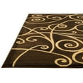 thumbnail image 5 of HR HANDCRAFT RUGS HR  Chocolate, Beige and Multi Modern Contemporary Area Rugs-Abstract with Wavy Swirls -Shed Free 2' x 3' Doormat, 5 of 5
