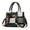 Black, variant on Satchel Purses and Handbags for Women Leather Tote Top Handle Shoulder Bags Crossbody Bags