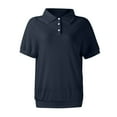 thumbnail image 4 of GXIPO Womens Polo Shirts Short Sleeve Button Lapel Collared Summer Tops Business Casual Basic Tees Navy L, 4 of 5